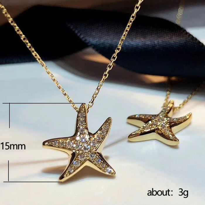 Starfish Pendant Elegant Women's Necklace European and American Style Necklace