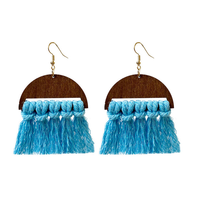 Handwoven Bohemian Tassel Earrings for Simple Ethnic Style