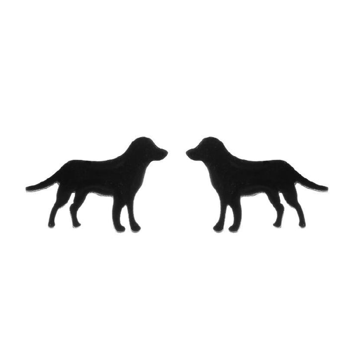 Pet Dog Stainless Steel Stud Earrings - Cute and Unique Animal Jewelry