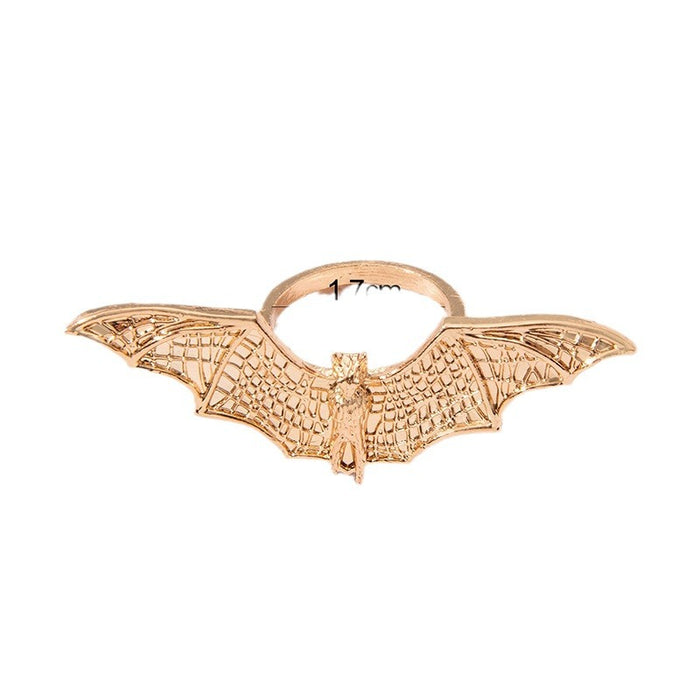 Halloween retro dark bat Gothic personality ring for women