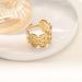 Wholesale 18K real gold, stainless steel, titanium steel irregular openwork rings - wallojewerly 