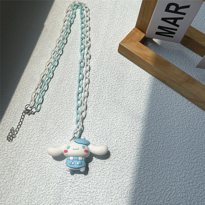 Puppy three-dimensional necklace soft girl style pendant earrings