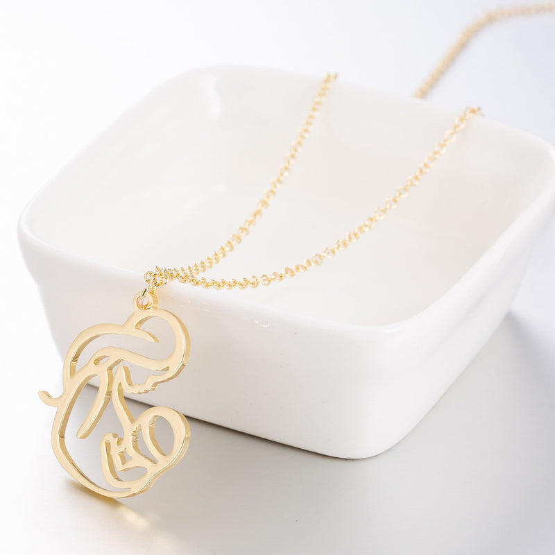 Parent-child necklace, Thanksgiving family Mother's Day gift Yiwu ethnic style cartoon pendant accessories - wallojewerly 