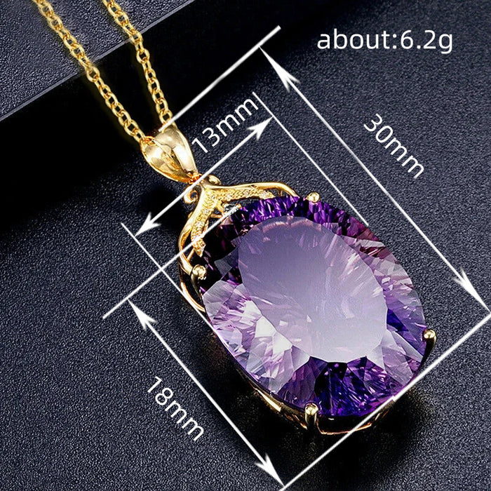 Oval necklace elegant high-end women's clavicle chain accessories