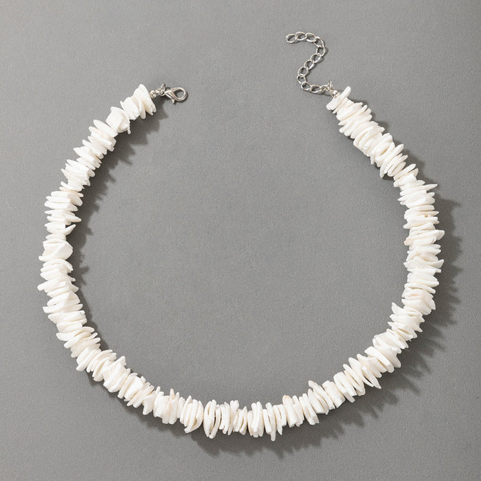 Conjunto de collar de perlas y conchas - Gargantilla de conchas y piedras