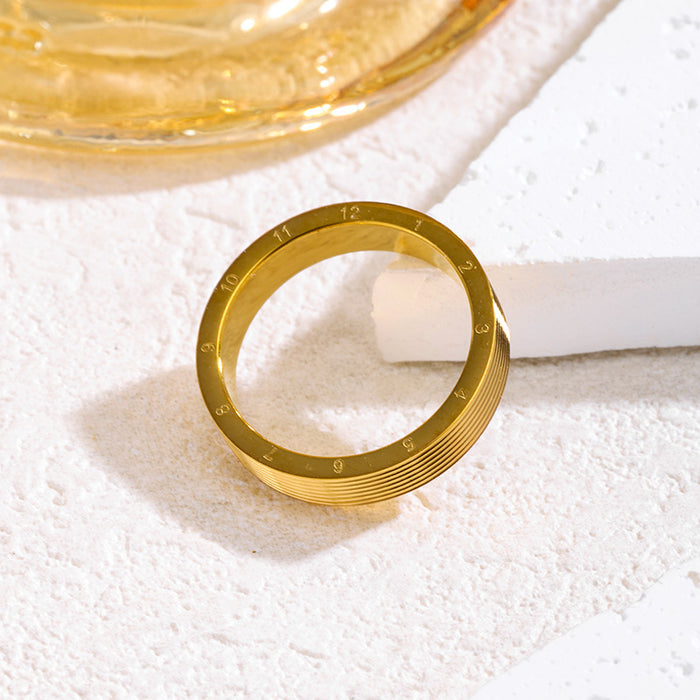 Wholesale gold titanium steel niche design rings