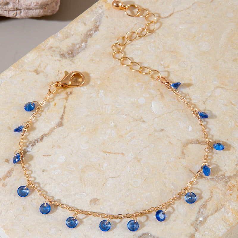 Blue Evil Eye and Butterfly Bracelet Set - Diamond-Inlaid Luxury Jewelry