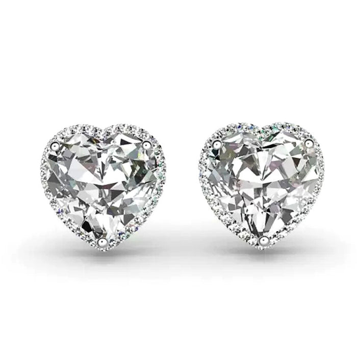 Heart shaped earrings earrings for students women - wallojewerly 