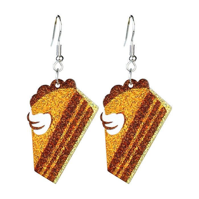 Thanksgiving Earrings with Turkey, Pumpkin Pie, and Maple Leaf Designs