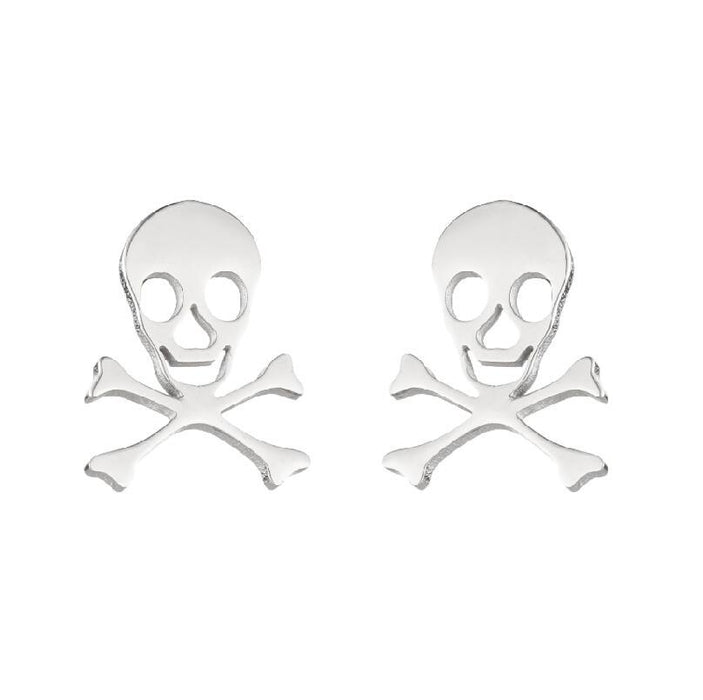 Heart and Smiley Face Stainless Steel Stud Earrings - Cute and Playful Jewelry