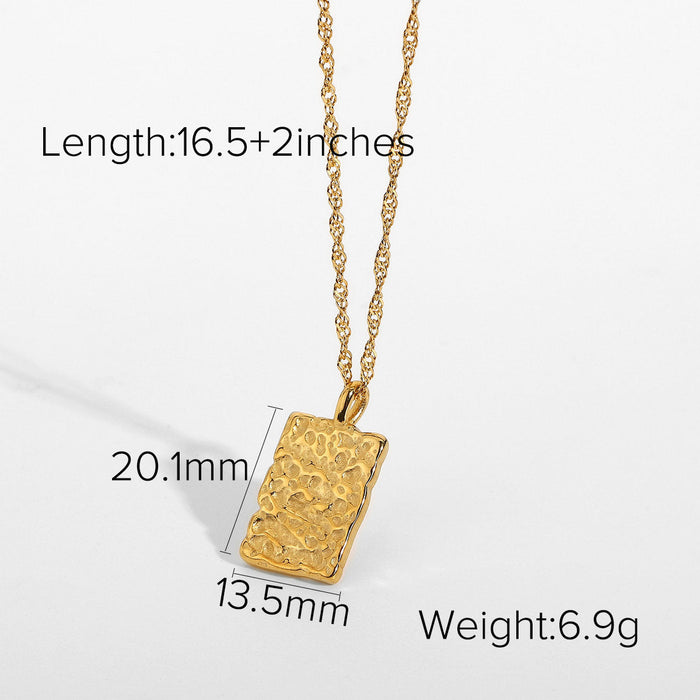 Stainless Steel Gold Plated Tarot Necklace - wallojewerly 