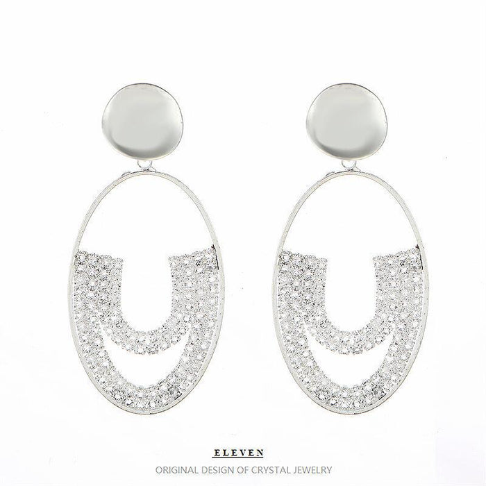 Korean Circle Earrings - Trendy and Exaggerated Jewelry for Women