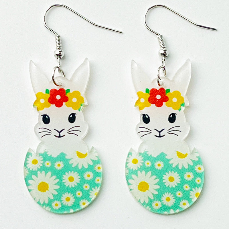Acrylic Easter earrings - wallojewerly 