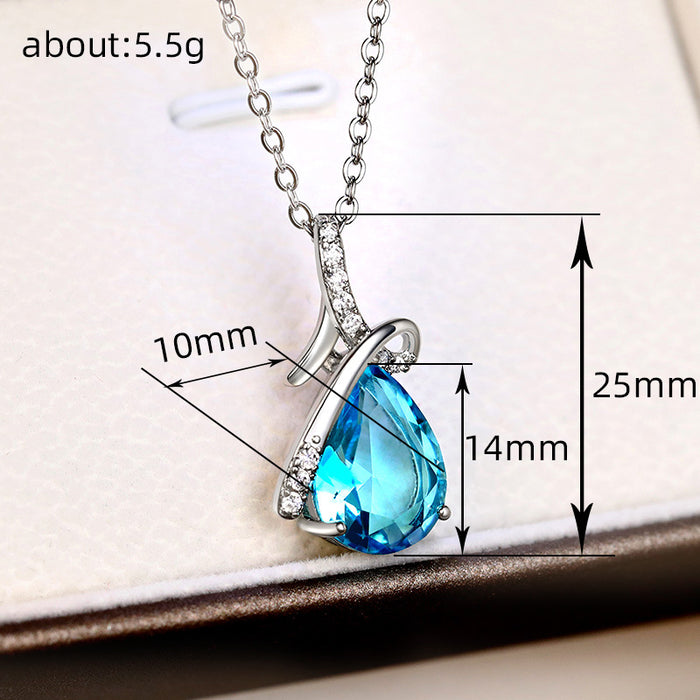 Angel's Tears Water Drop Pendant Necklace Autumn and Winter Small Accessories