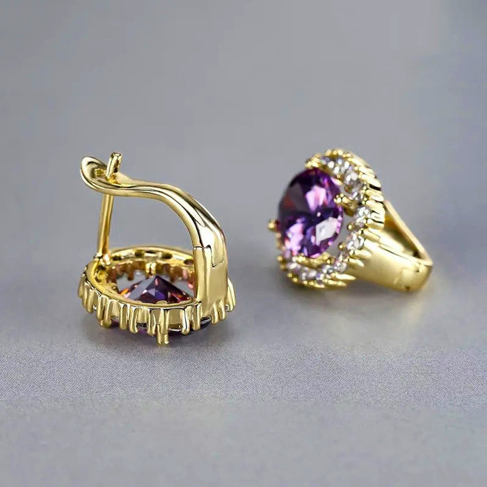 Oval ear clips, palace style, versatile earrings