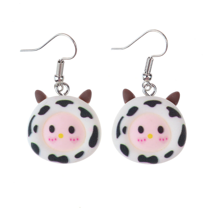Cartoon strawberry fruit series earrings - wallojewerly 