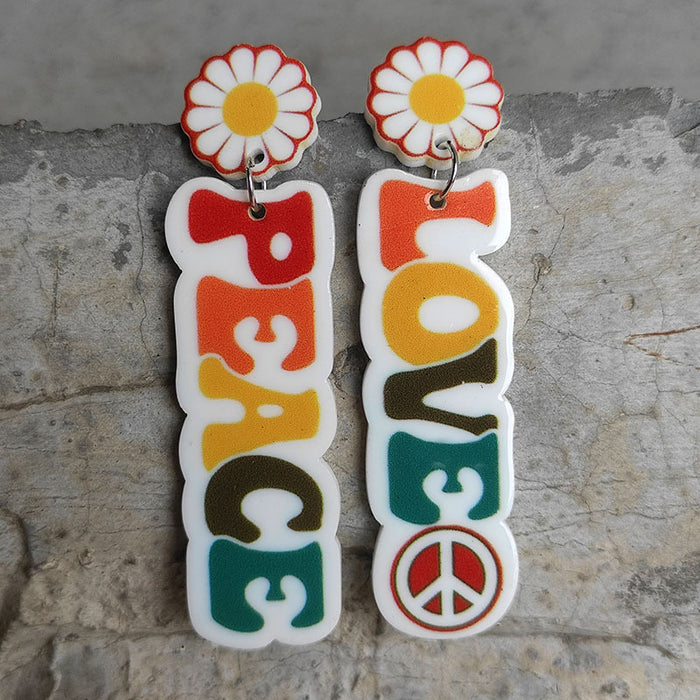 Acrylic letter earrings