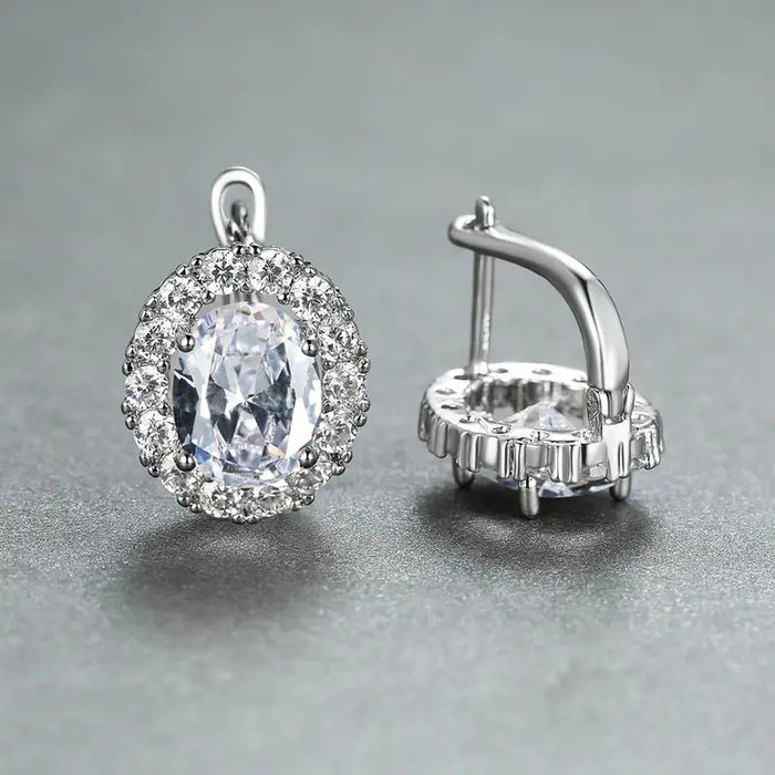 Oval ear clips, palace style, versatile earrings