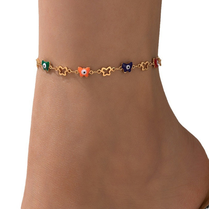 Star Tassel Anklet Set - Multilayer Woven Rope Jewelry