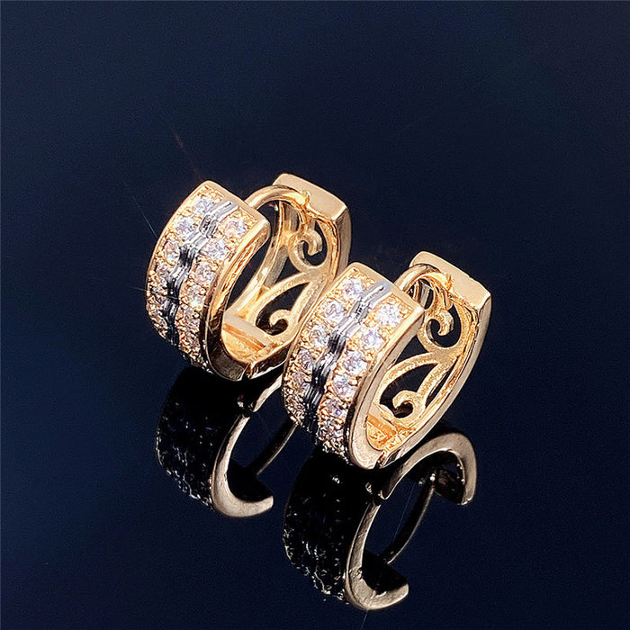 Punk style two-color ear clips foreign trade earrings wholesale