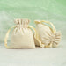 Drawstring cotton linen color wood ear ornaments storage bag - wallojewerly 