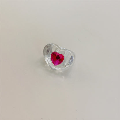 Colored Resin Resin Gemstone Ring - wallojewerly 