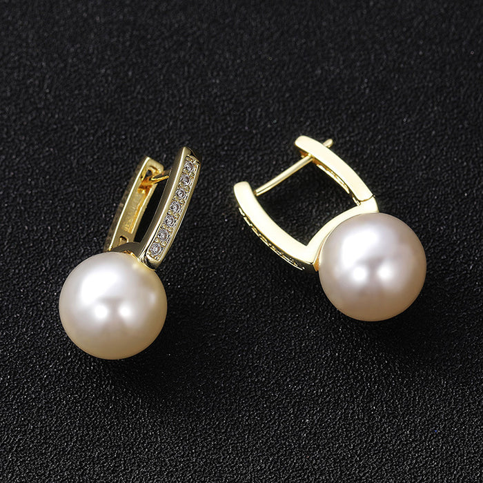 Pearl earrings vintage women's earrings jewelry
