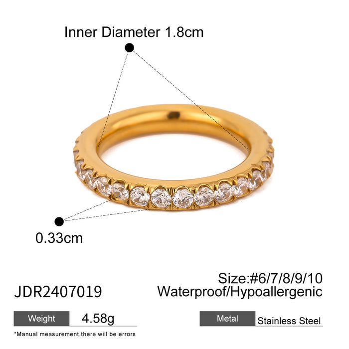 Stainless steel zircon ring design