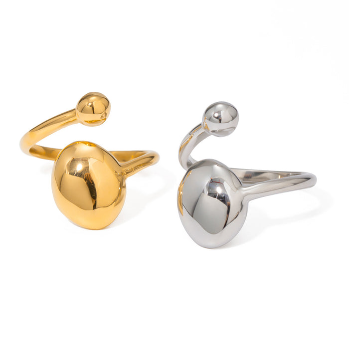 18k gold stainless steel open ring