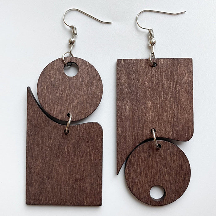 Wooden folding earrings