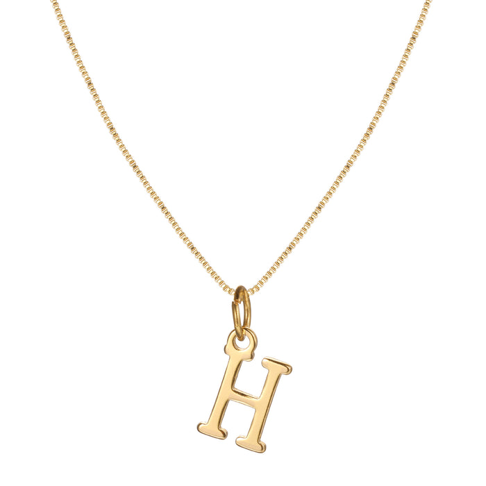 Gold alloy 26 English letter necklace - wallojewerly 