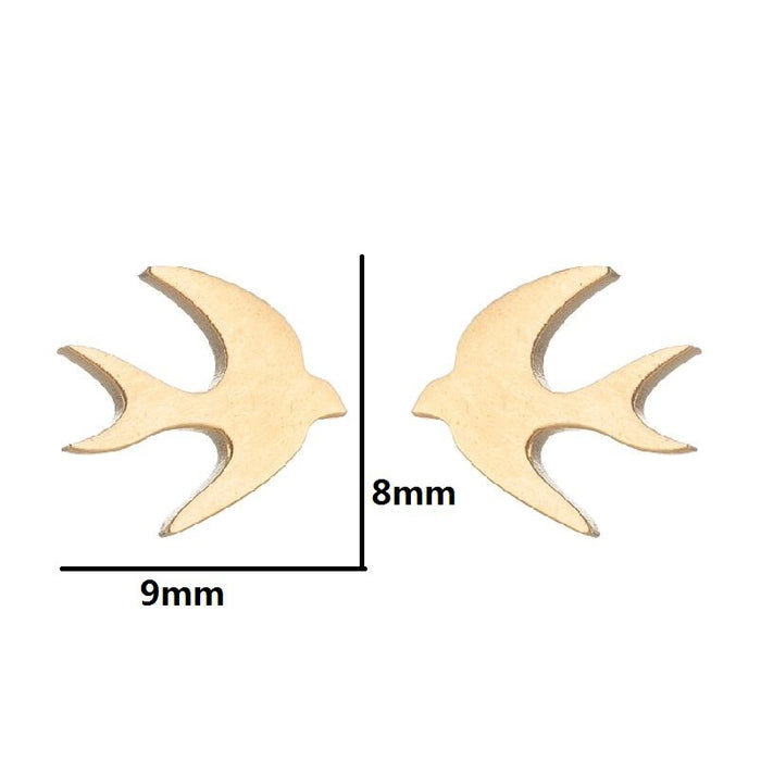 Cat bat earrings, Amazon new stainless steel simple dolphin temperament ear bone studs wholesale