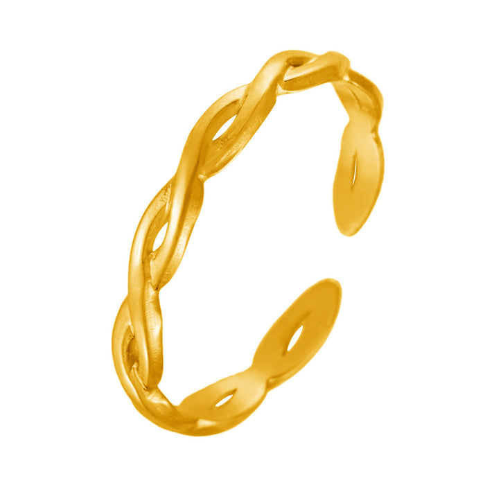 Wholesale stainless steel and titanium steel twisted openwork rings