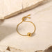 Summer French Style Studded Vintage Ring - Tarnish-Resistant Stainless Steel Jewelry for Women - wallojewerly 