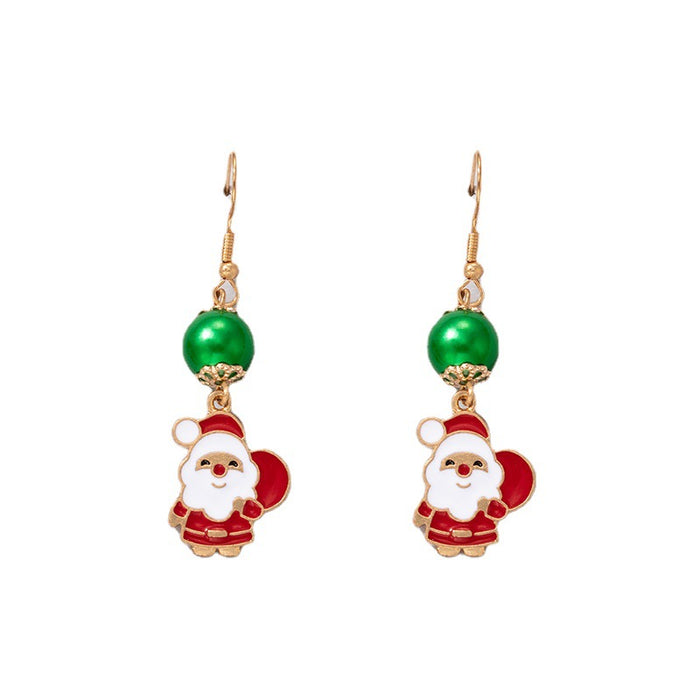 Christmas colorful pearl earrings irregular multi-color earrings