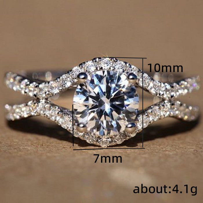 Simple oval closed ring high-end