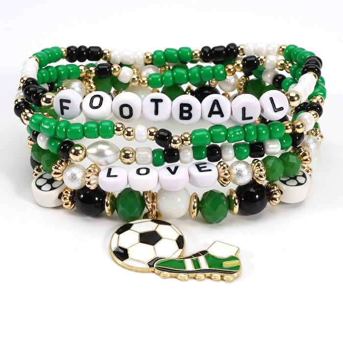 Wholesale Beaded Bracelets Featuring 2026 World Cup Soccer Ball and Sneaker Elements