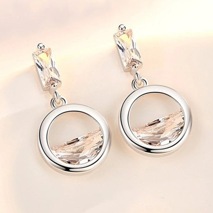 Round earrings for students women