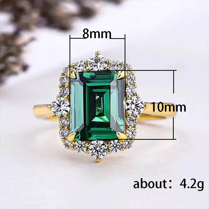 Vintage Emerald Zirconia Ring