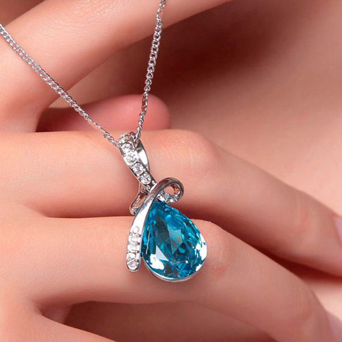 Angel's Tears Water Drop Pendant Necklace Autumn and Winter Small Accessories