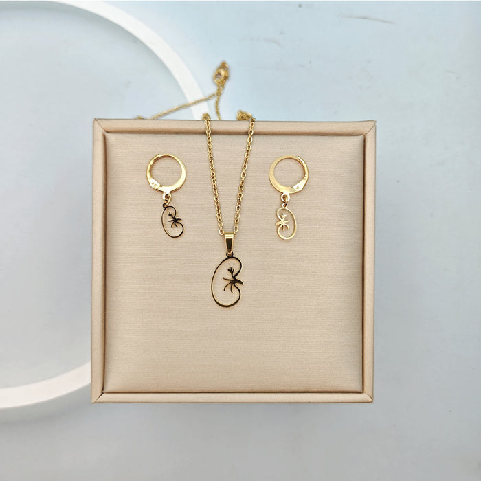 Aretes plateados en forma de estrella de acero inoxidable y acero de titanio al por mayor