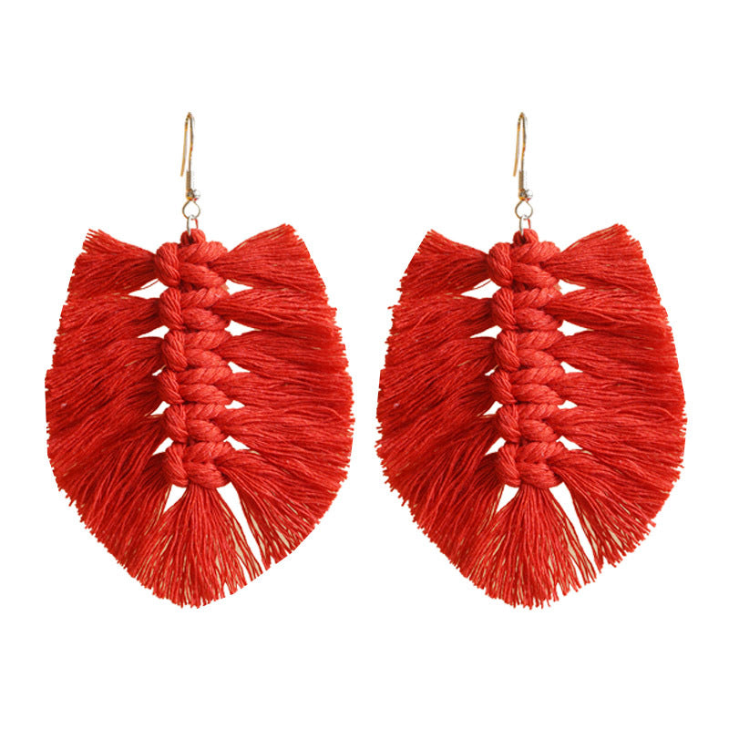 4th of July Bohemian Tassel Earrings for Independence Day