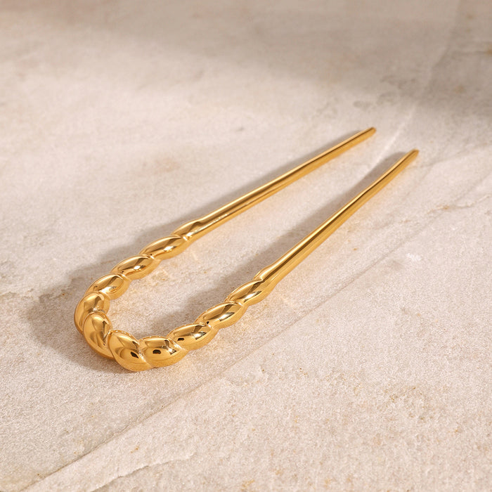 Stainless steel hairpin, high-end hair curler U-shaped hairpin