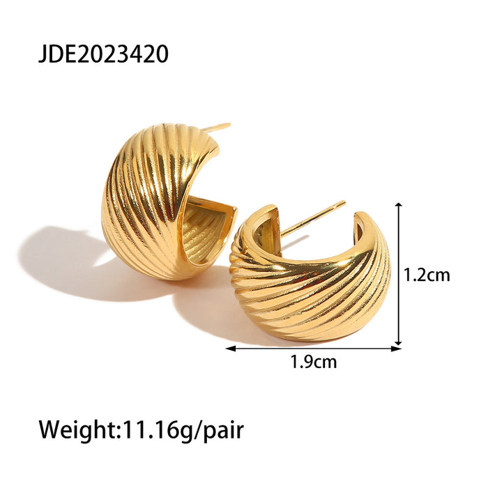 Metal Ball C-Shape Earrings - 2022 New Trendy Design for Women