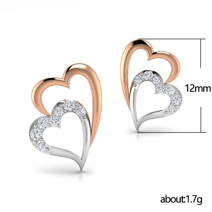 Heart shaped earrings lover gift earrings