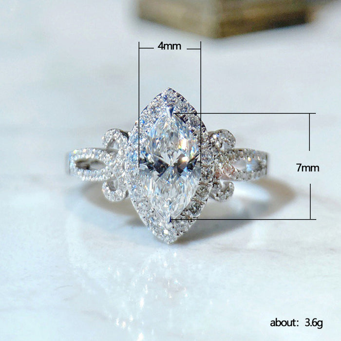 Beautiful Marquise Shaped Zirconia Ring Popular Jewelry