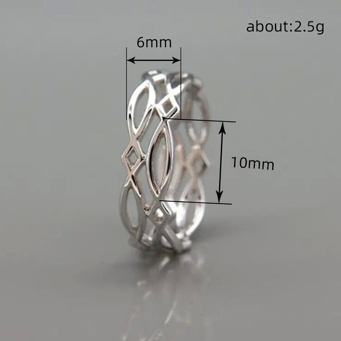 Wholesale simple new style ring winding hollow braided index finger ring