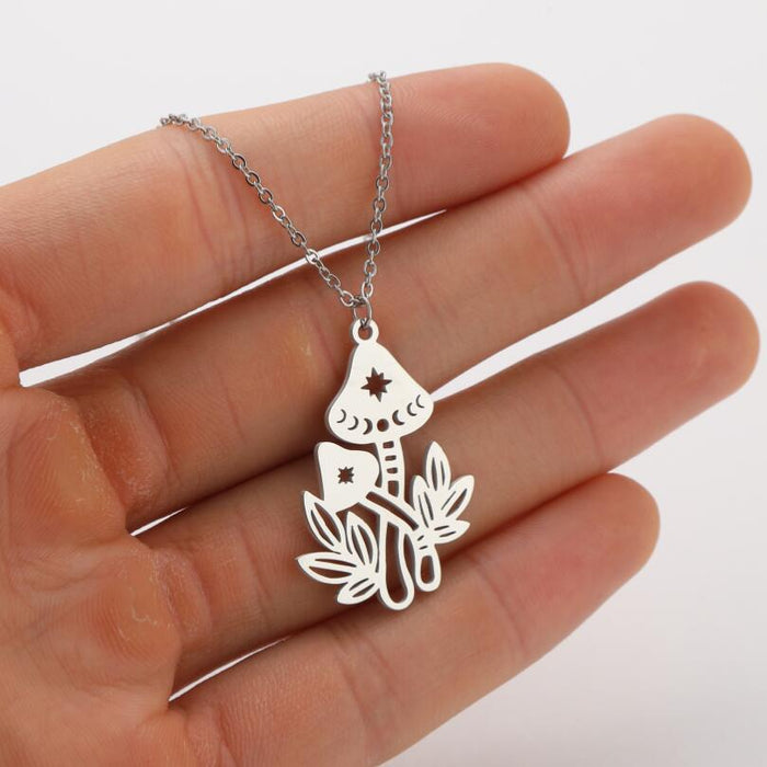 Eyelash cat mushroom balloon pendant necklace, Christmas tree elephant fashion clavicle chain wholesale