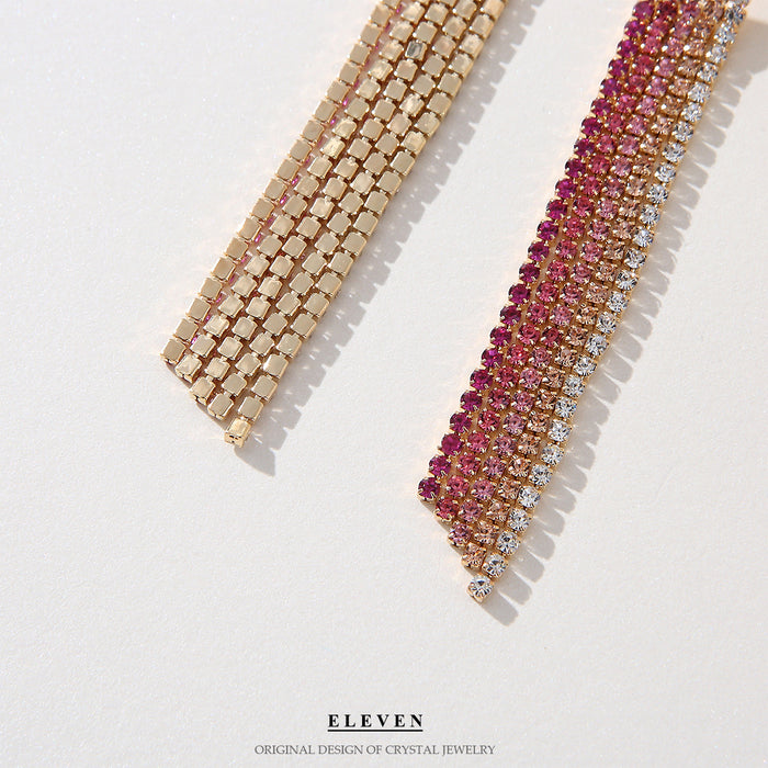 Vintage Rhinestone Earrings - Luxurious Geometric Jewelry for Women