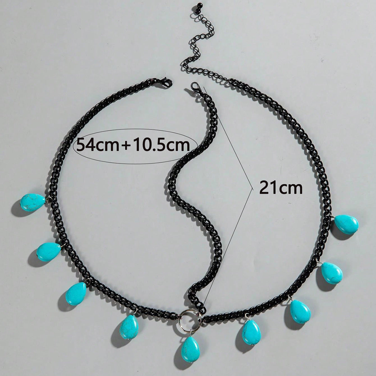 Turquoise Pendant Head Chain with Exotic Design for Women